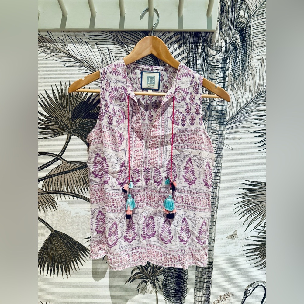 Bell Lilac Print Sleeveless Julie Top size Small